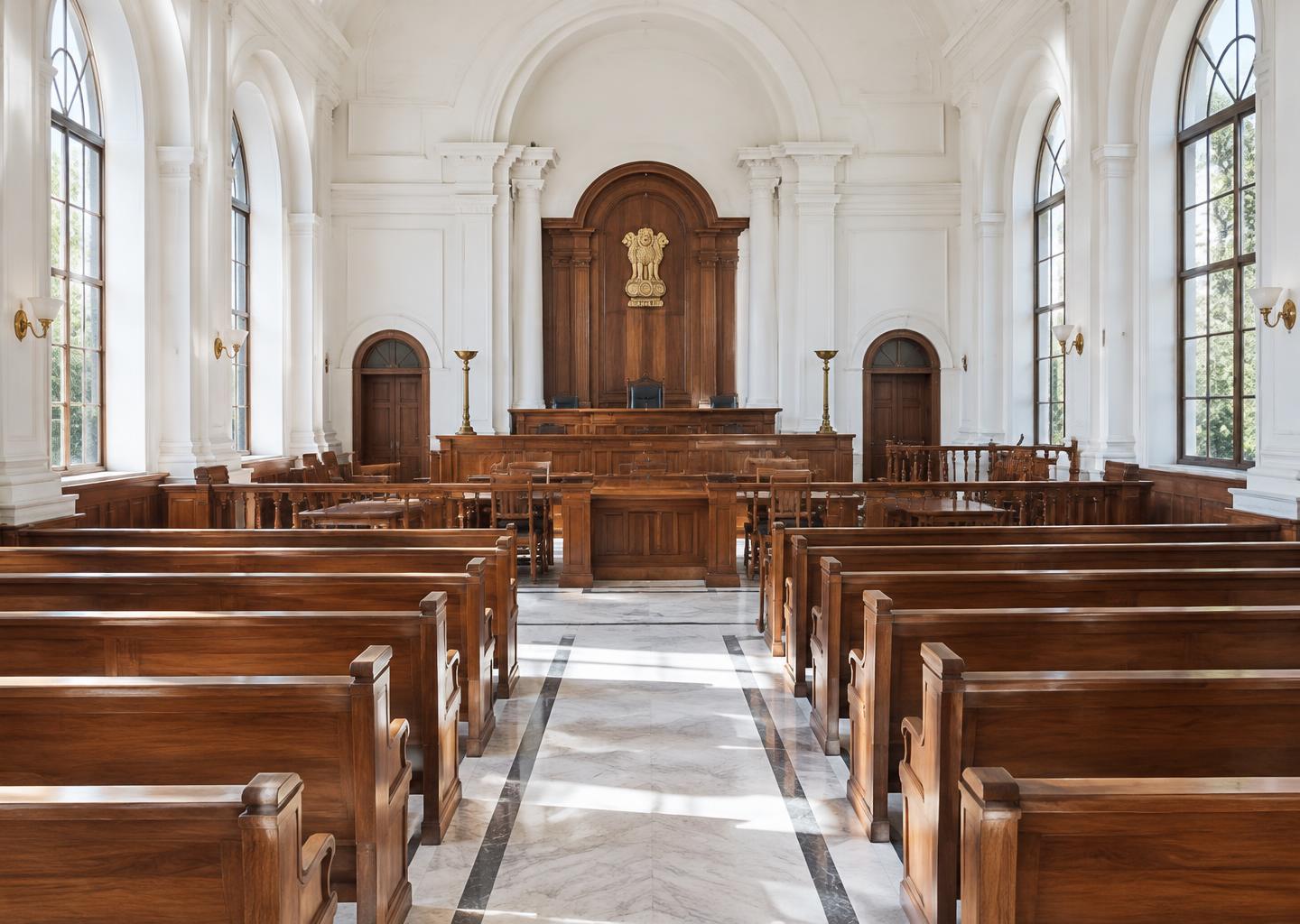 Illustrative courtroom interior